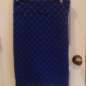 LuLaRoe Blue/Black Pencil Skirt